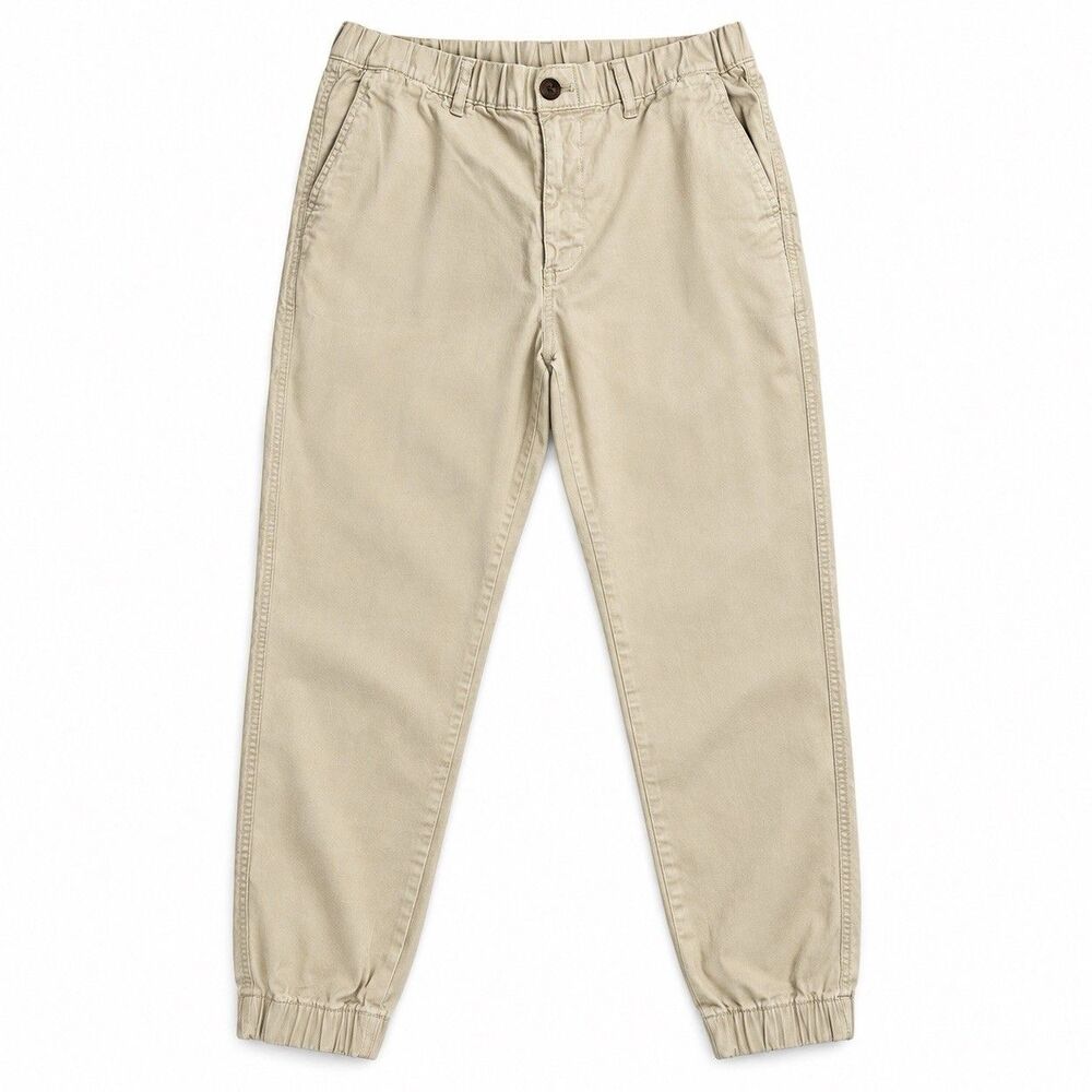 Bearbottom Stretch Jogger Pants Sand Dune Khaki Chino Travel Casual Men's L